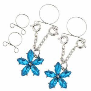 Blue Gemstone Nipple RIng