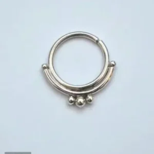 Silver Nipple Ring, Silver Septum Ring, Forward Helix Earring – Crafted in 925 Sterling Silver