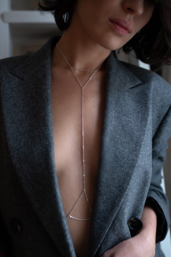Elegant Bulk Body Chain, Delicate Sterling Silver Body Jewelry