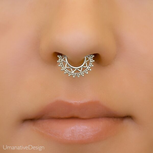 Septum Piercing Jewelry - Sterling Silver - Image 4
