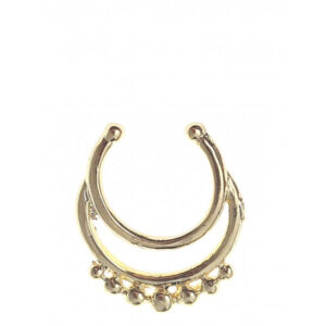 Septum Gold Double Nose Ring