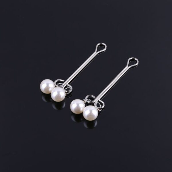 Kinky Pearls Labia Clip Pussy Non Piercing Clip Sterling Silver - Image 4