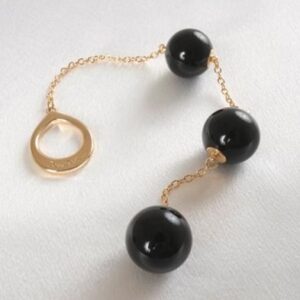 3 Balls Anal Beads & Onyx Butt Plug with 925 Sterling Silver