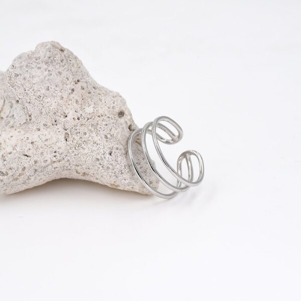 Multi Ring Band Cock Ring Penis Cover Sterling Silver Adjustable Ring - Image 3