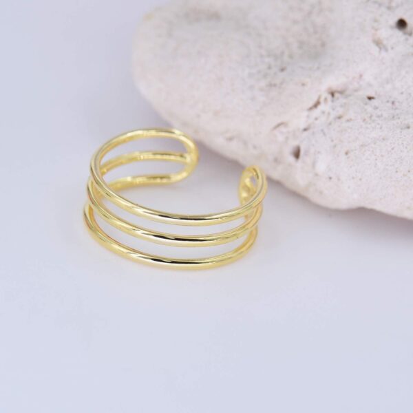 Multi Ring Band Cock Ring Penis Cover Sterling Silver Adjustable Ring - Image 5