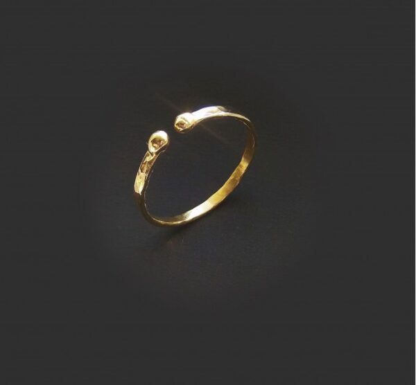 cock ring - Adjustable penis ring - jewelry for men's - hammered Sterling Silver ring - Image 2