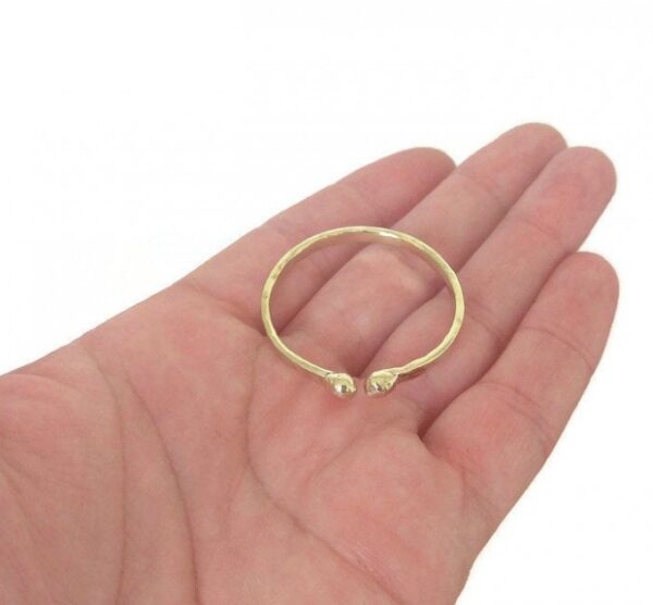 cock ring - Adjustable penis ring - jewelry for men's - hammered Sterling Silver ring - Image 3