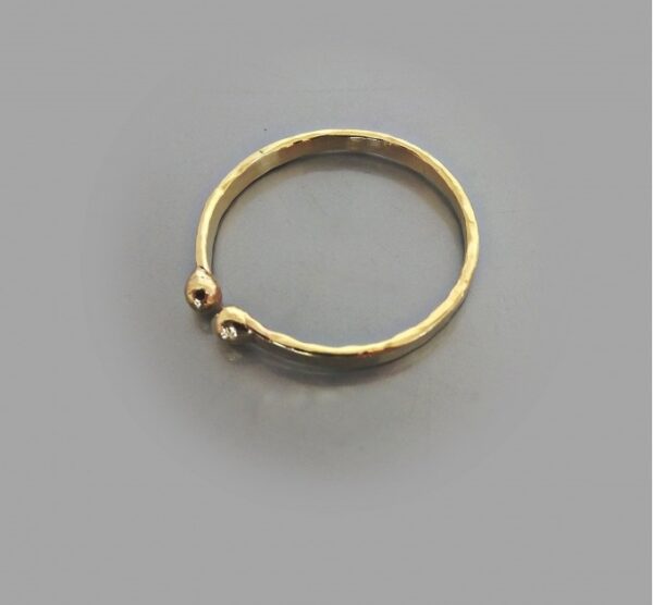 cock ring - Adjustable penis ring - jewelry for men's - hammered Sterling Silver ring - Image 4
