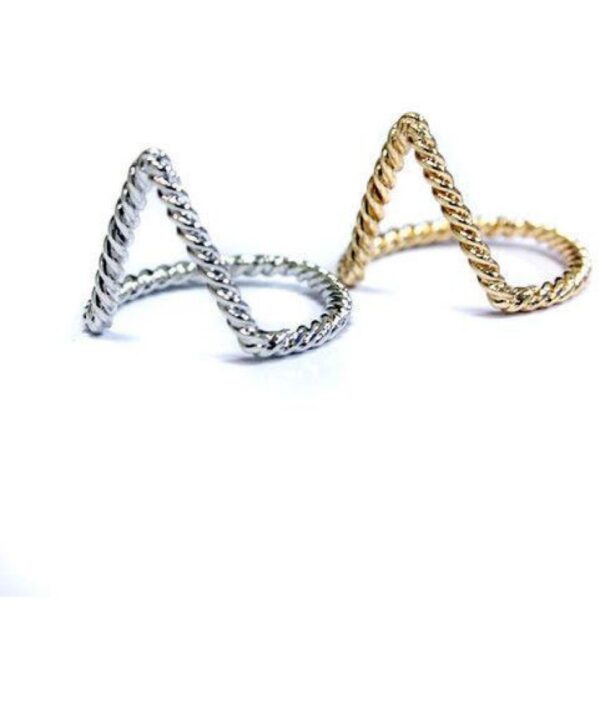 V-Shape Penis Ring Glans Crown Ring Sex Toys For Couples By Naughty Nights Sterling Silver - Image 2