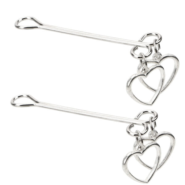 Non Piercing Pussy Clips With Dangle hearts Sterling Silver - Image 3