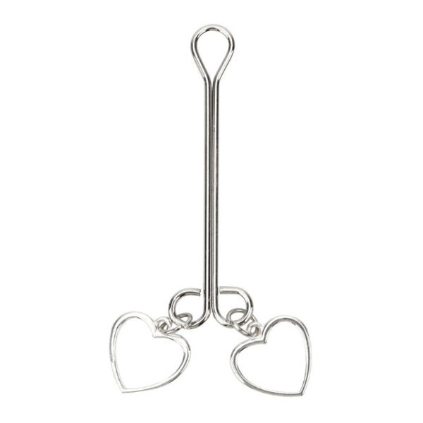 Non Piercing Pussy Clips With Dangle hearts Sterling Silver - Image 4