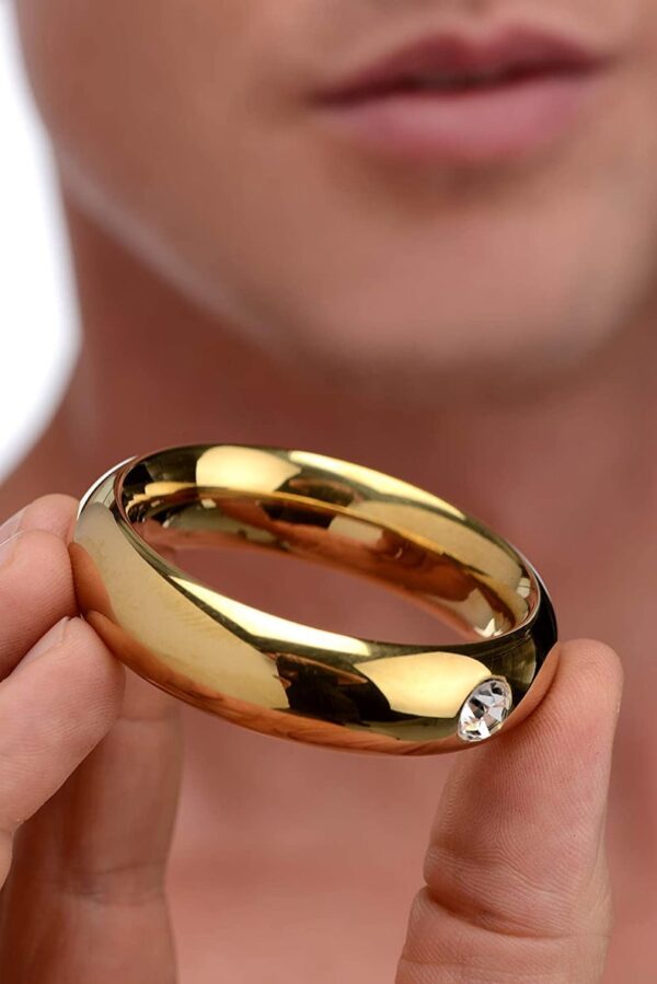 Master Heavy Cock Ring Sterling Silver Testicle Stretching Loop Penis Ring Loop C-Ring - Image 2
