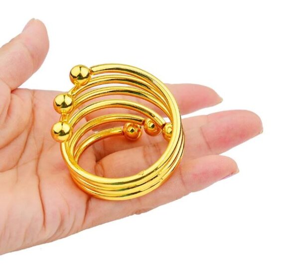 Golden Spiral Sterling Silver Cock Ring Penis Band Cover Sex Toy For Him - Image 3