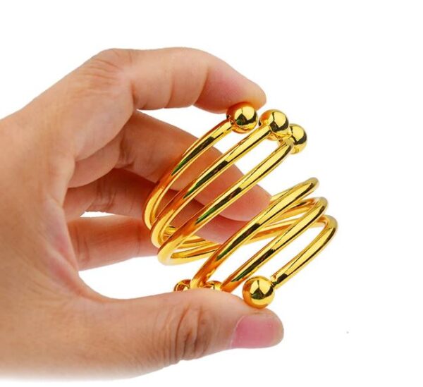 Golden Spiral Sterling Silver Cock Ring – A Luxurious Pleasure Experience