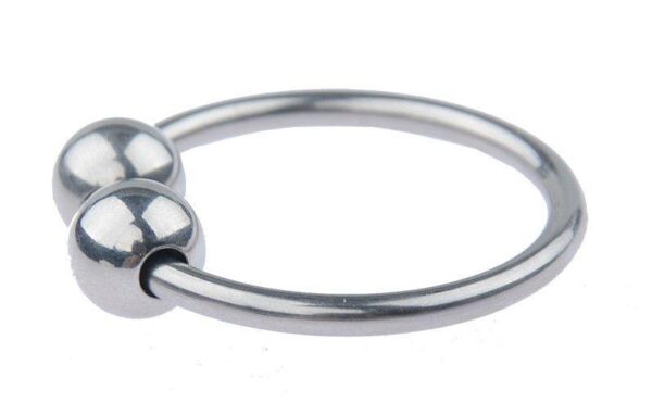 Cock rings glans ring with two beads ejection delay ejaculation products penis sex toys for men Sterling Silver - Image 3