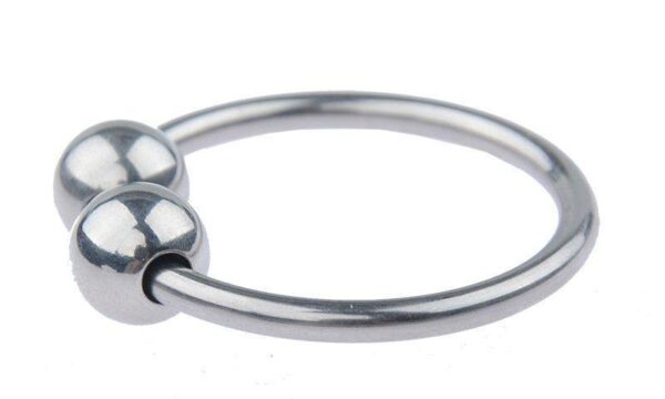 Cock rings glans ring with two beads ejection delay ejaculation products penis sex toys for men Sterling Silver - Image 5