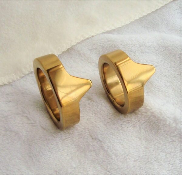 V Shape Gold Plated Glans Ring Sterling Silver Penis Ring Elegant & Comfortable Intimate Jewelry, Stylish Design for Enhanced Pleasure. - Image 2