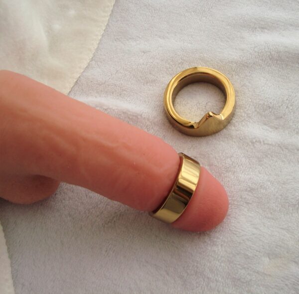 V Shape Gold Plated Glans Ring Sterling Silver Penis Ring Elegant & Comfortable Intimate Jewelry, Stylish Design for Enhanced Pleasure. - Image 5