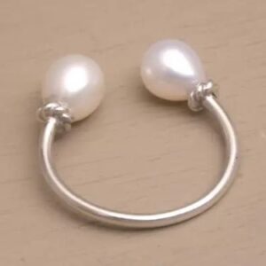Adjustable Pearl Penis Ring 925 Silver Cock Ring Glans Band Sex Toy – Enhance Your Pleasure