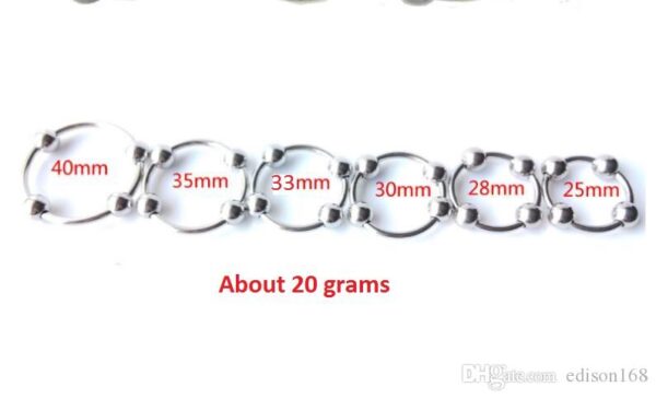 Latest Male Sterling Silver Penis Delayed Gonobolia Ring With Fours Slideable Beads Cock Ring Jewelry Adult BDSM Sex Toy For Glans - Image 3